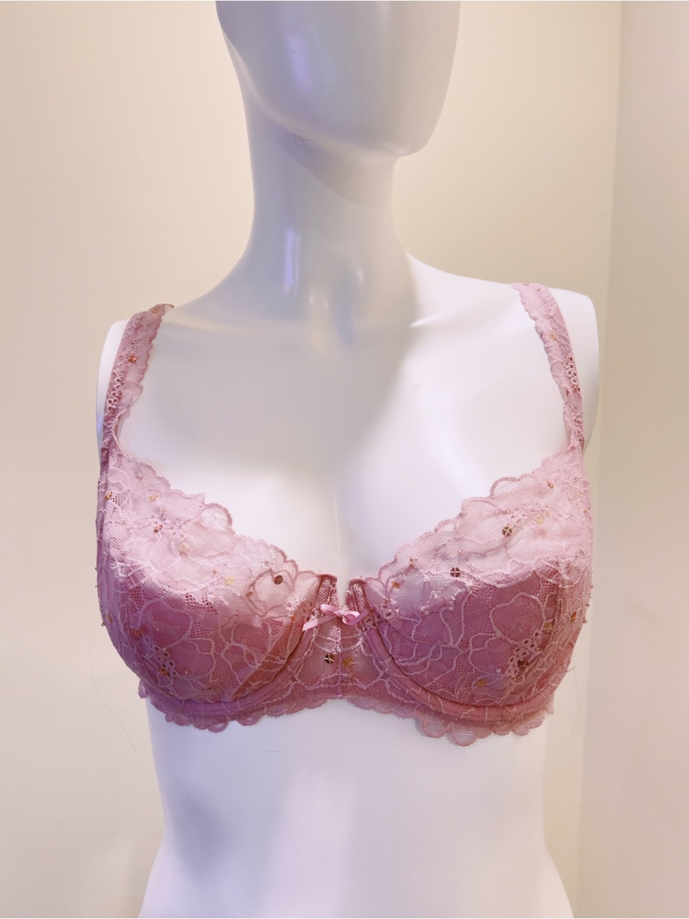 Victoria's Secret Dusty Rose Lace Balconette Bra